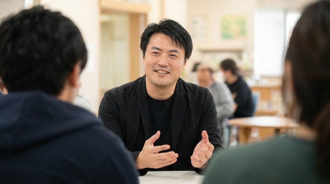 代表理事 栃原晋太郎（面談・ミーティングの場面）